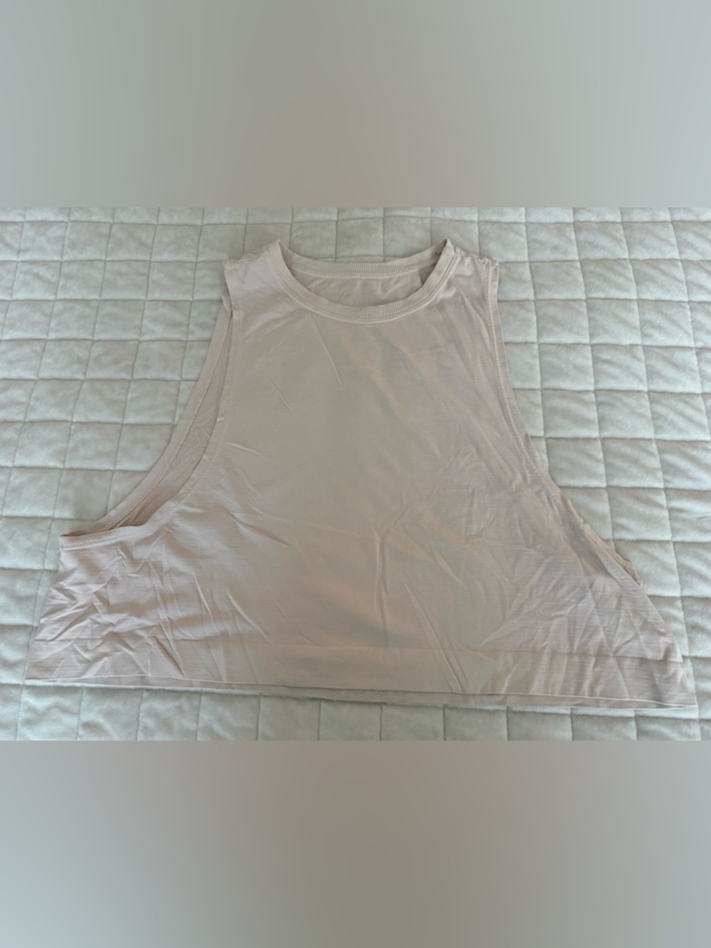 Women’s Light Pink Cropped Yoga Tank Top